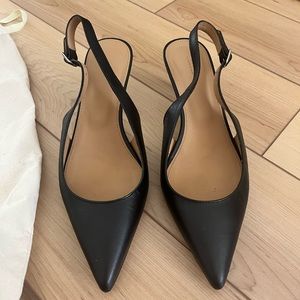 APC Leather Slingback Kitten Heels